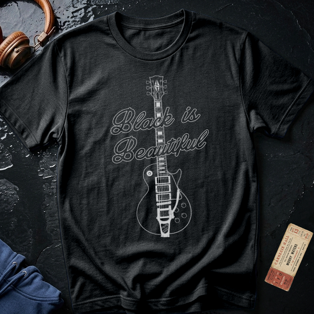 Black is Beautiful Black Beauty Electric Guitar T-Shirt