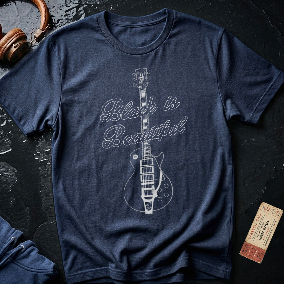 Black is Beautiful Black Beauty Electric Guitar T-Shirt