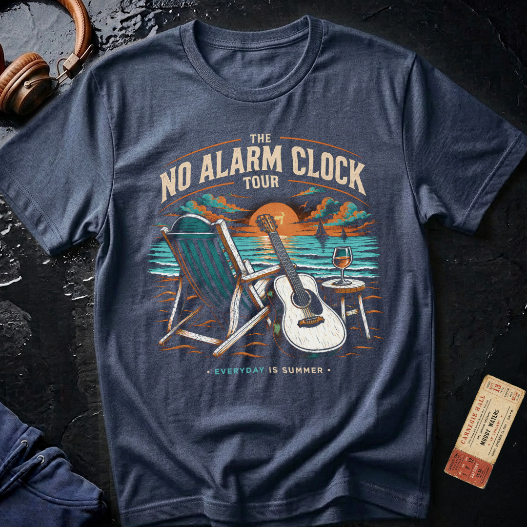 No Alarm Clock Tour Retirement T-Shirt