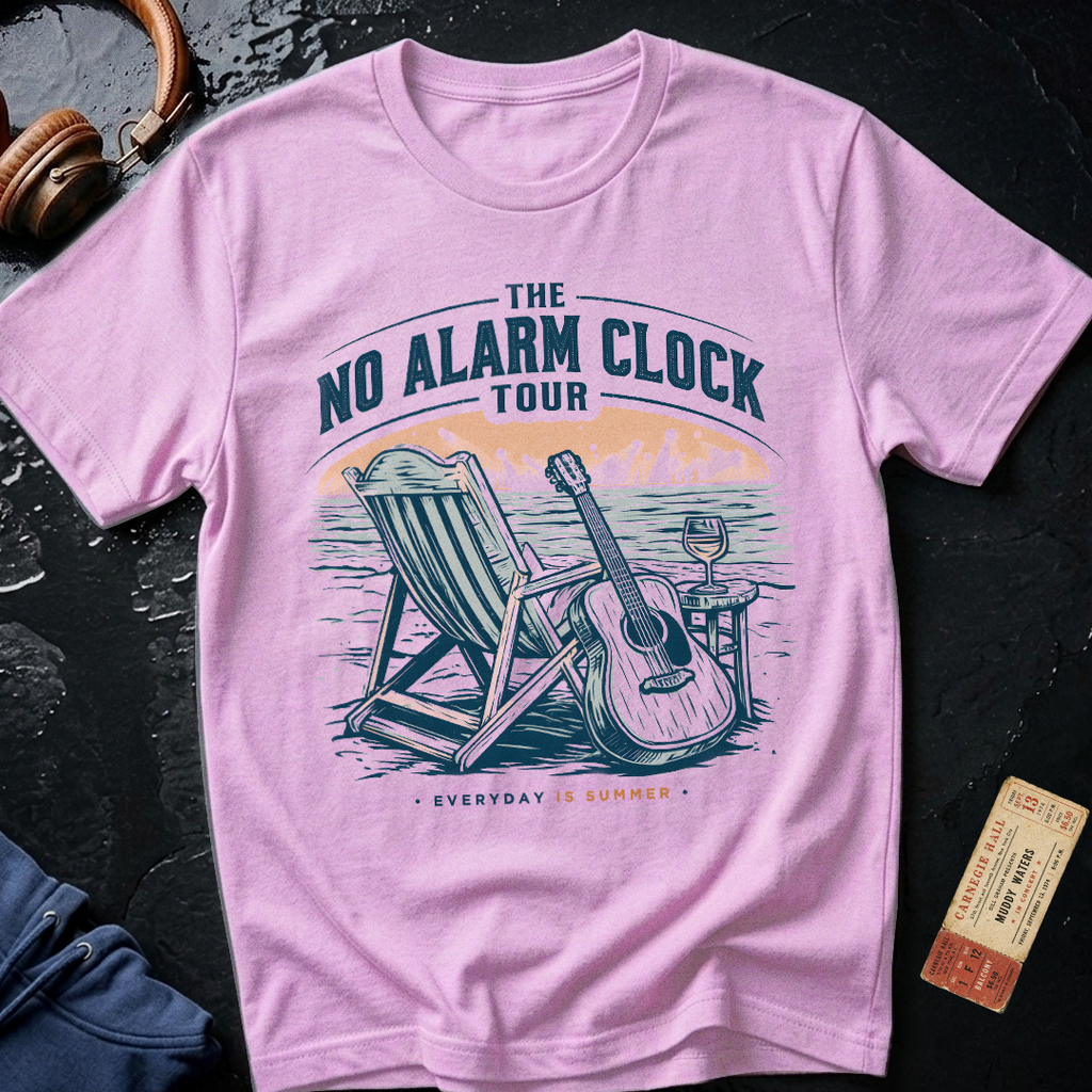 No Alarm Clock Tour Retirement T-Shirt