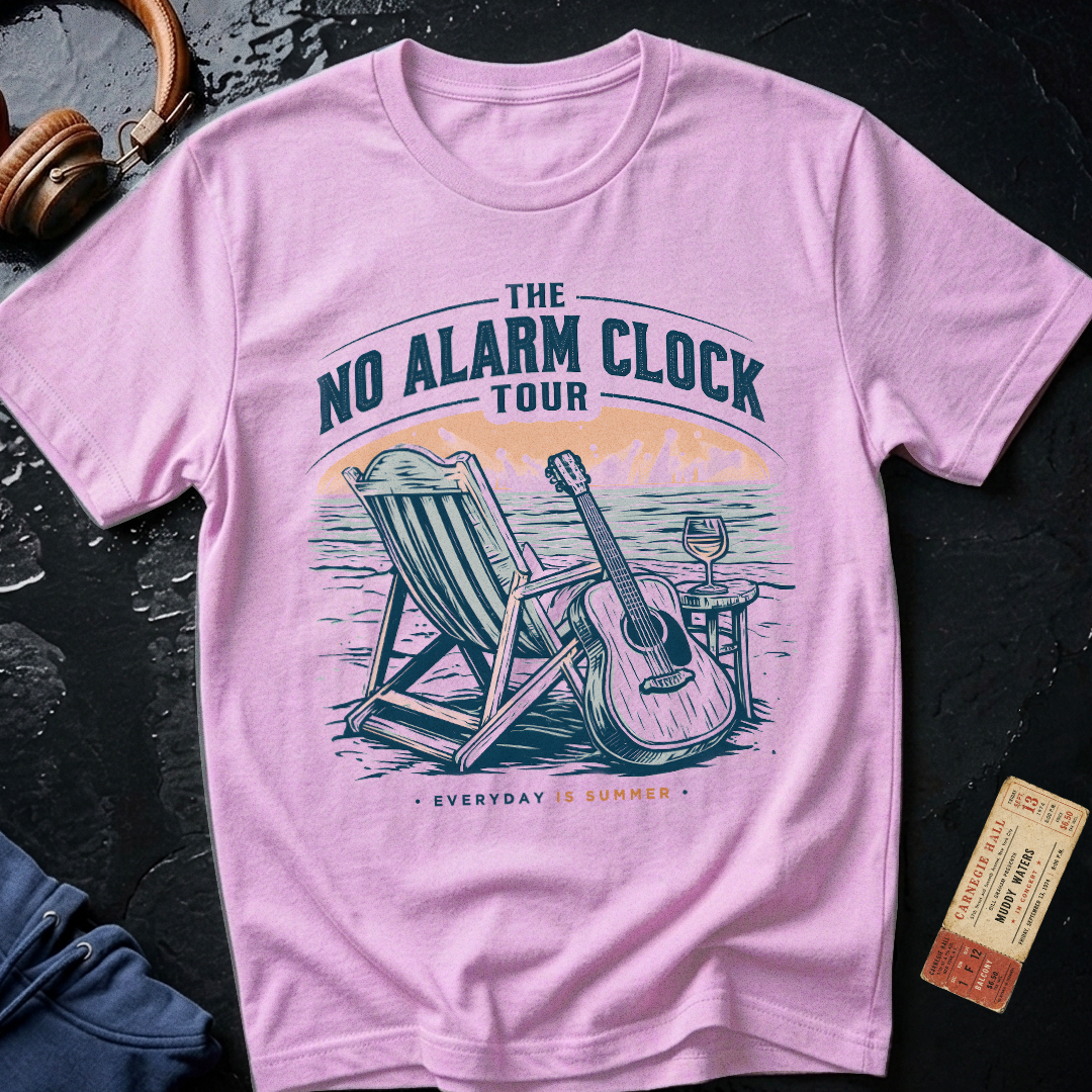No Alarm Clock Tour Retirement T-Shirt
