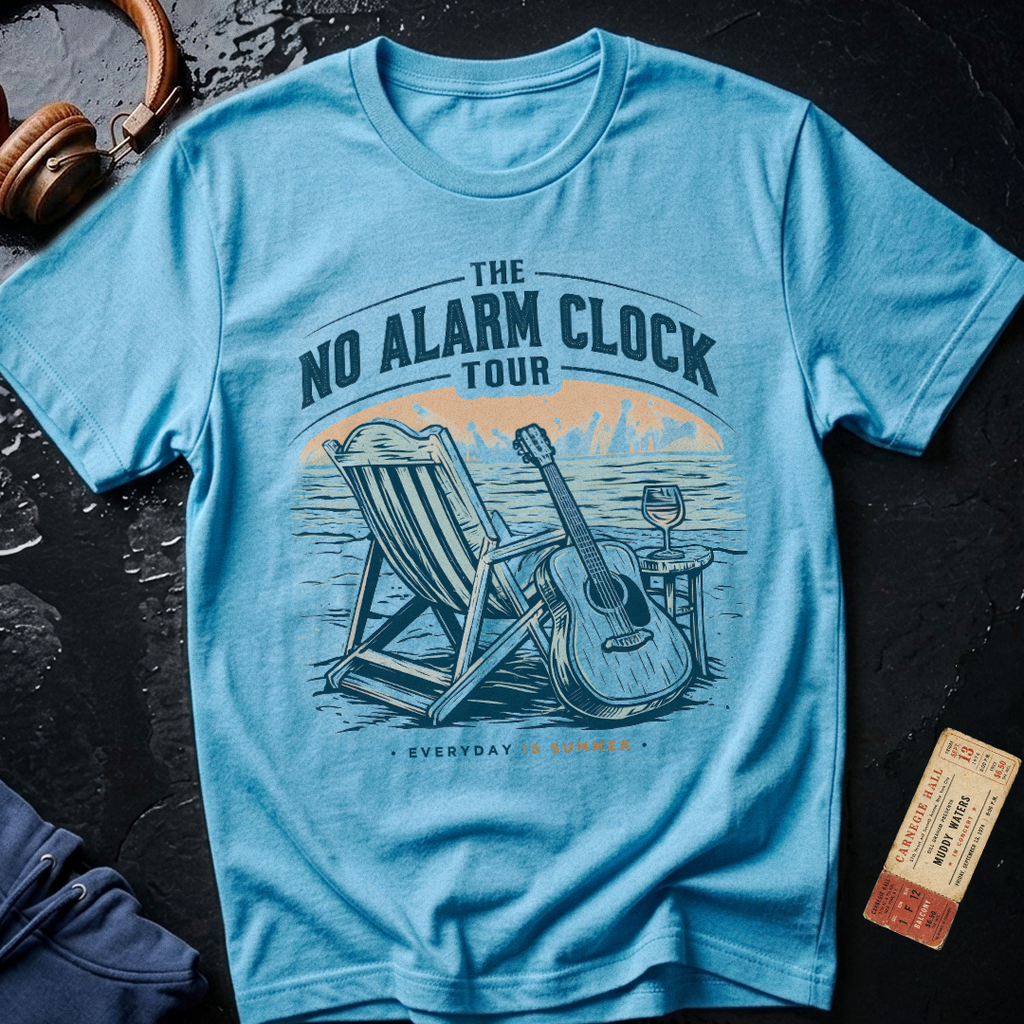 No Alarm Clock Tour Retirement T-Shirt