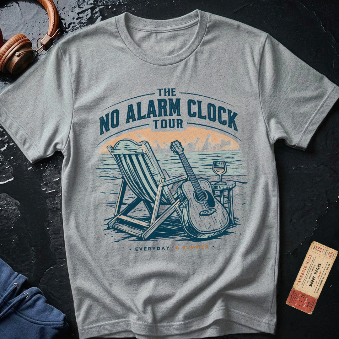 No Alarm Clock Tour Retirement T-Shirt
