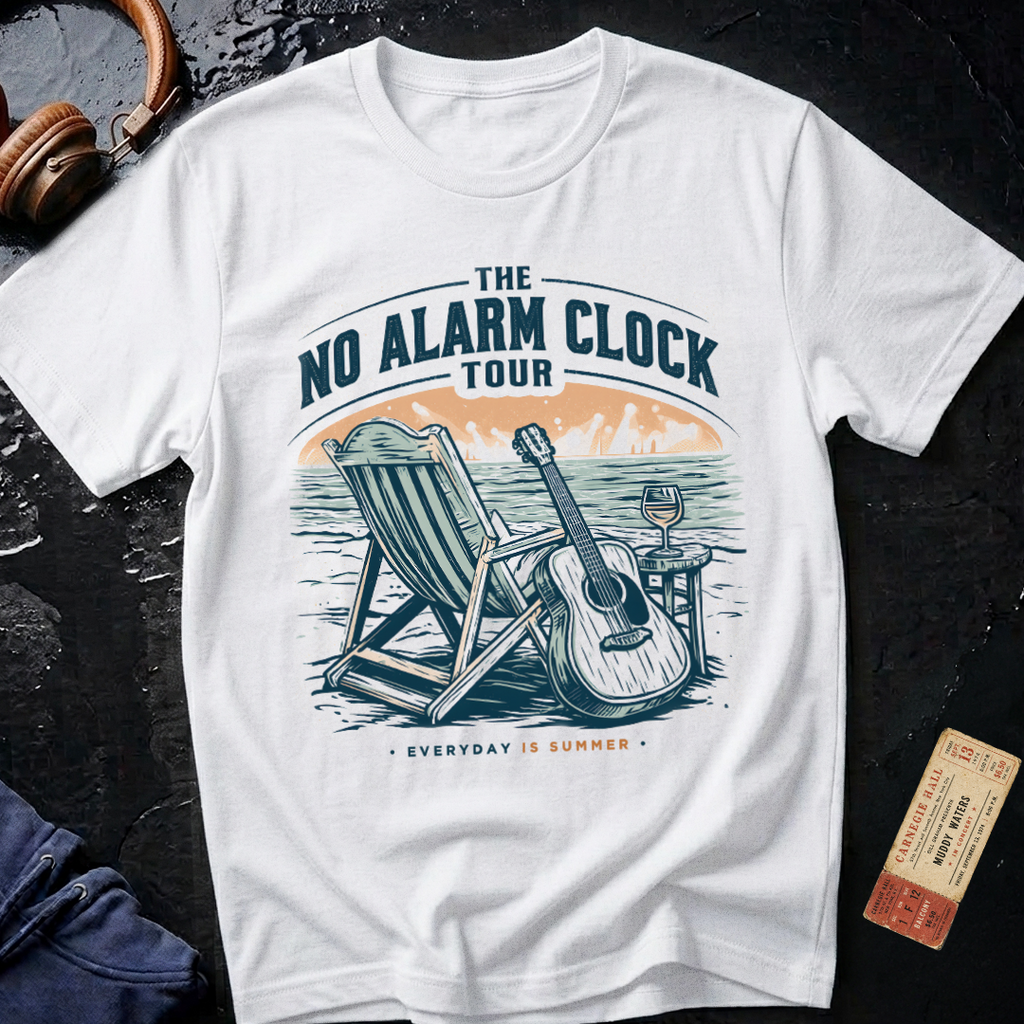 No Alarm Clock Tour Retirement T-Shirt