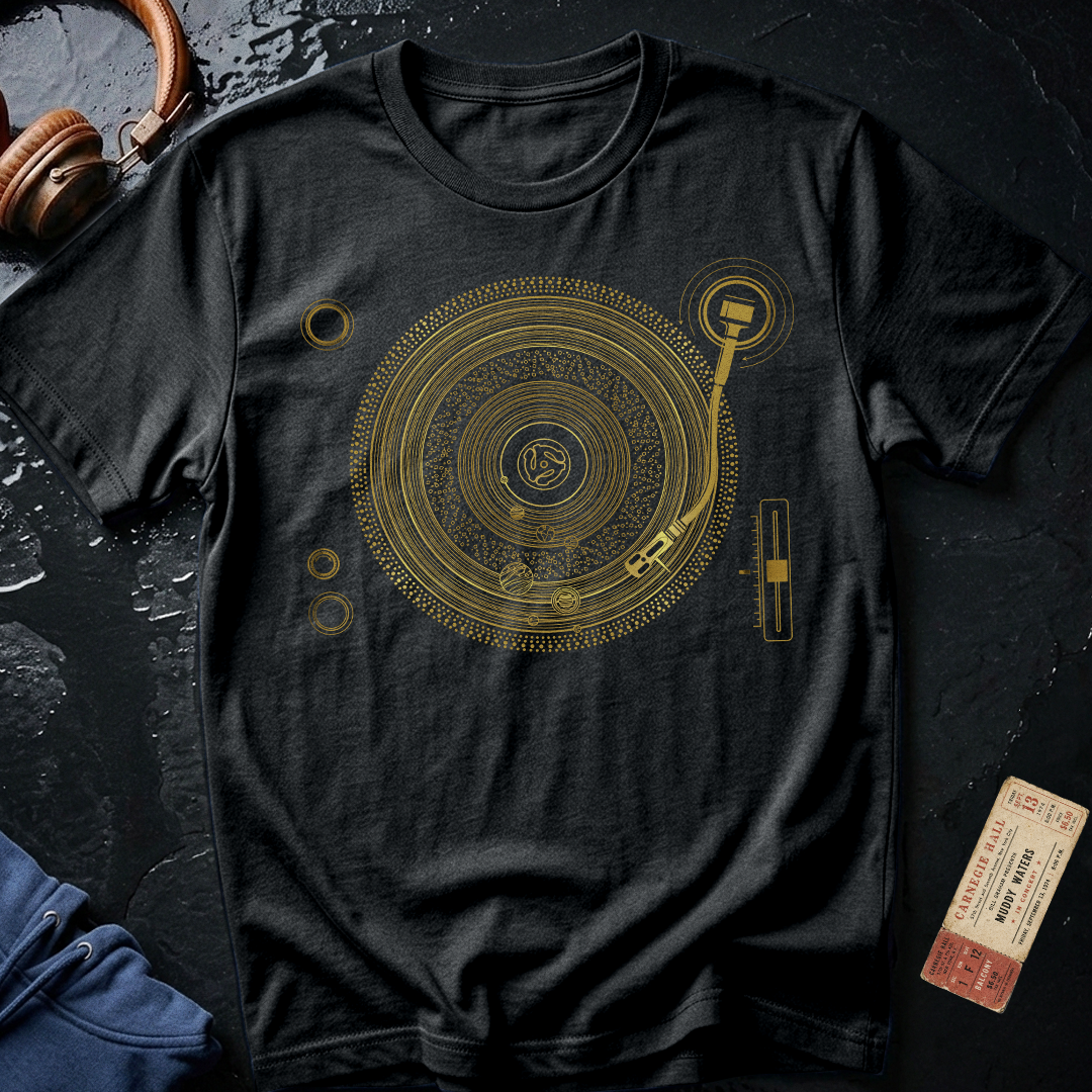 Solar System Vintage Turntable T-Shirt