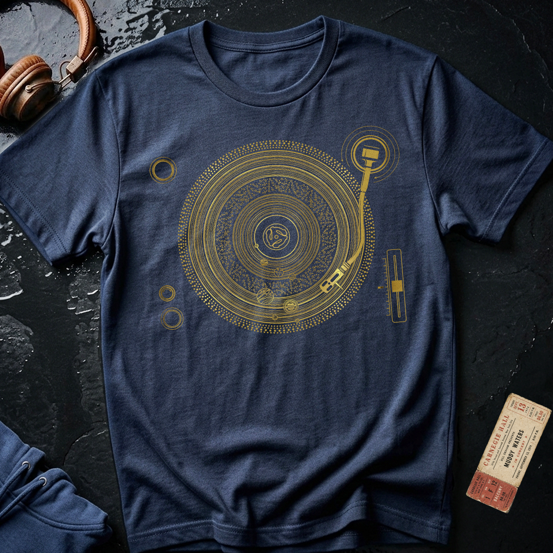 Solar System Vintage Turntable T-Shirt