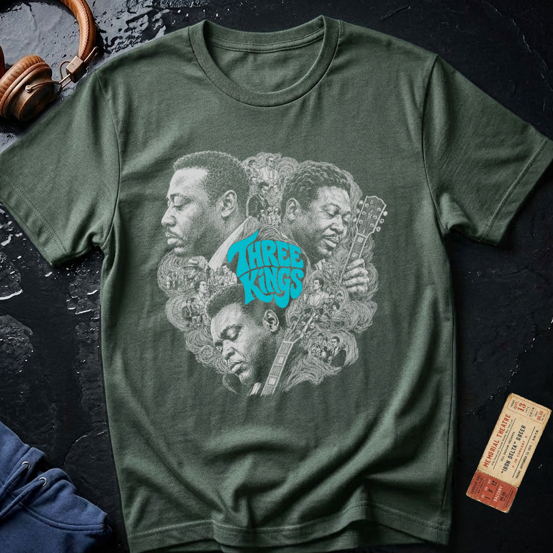 Albert, B.B. and Freddie - Three Kings of the Blues T-Shirt