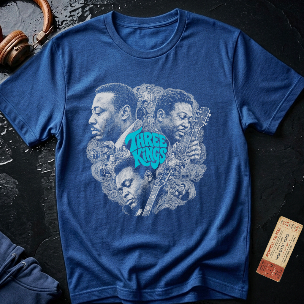 Albert, B.B. and Freddie - Three Kings of the Blues T-Shirt